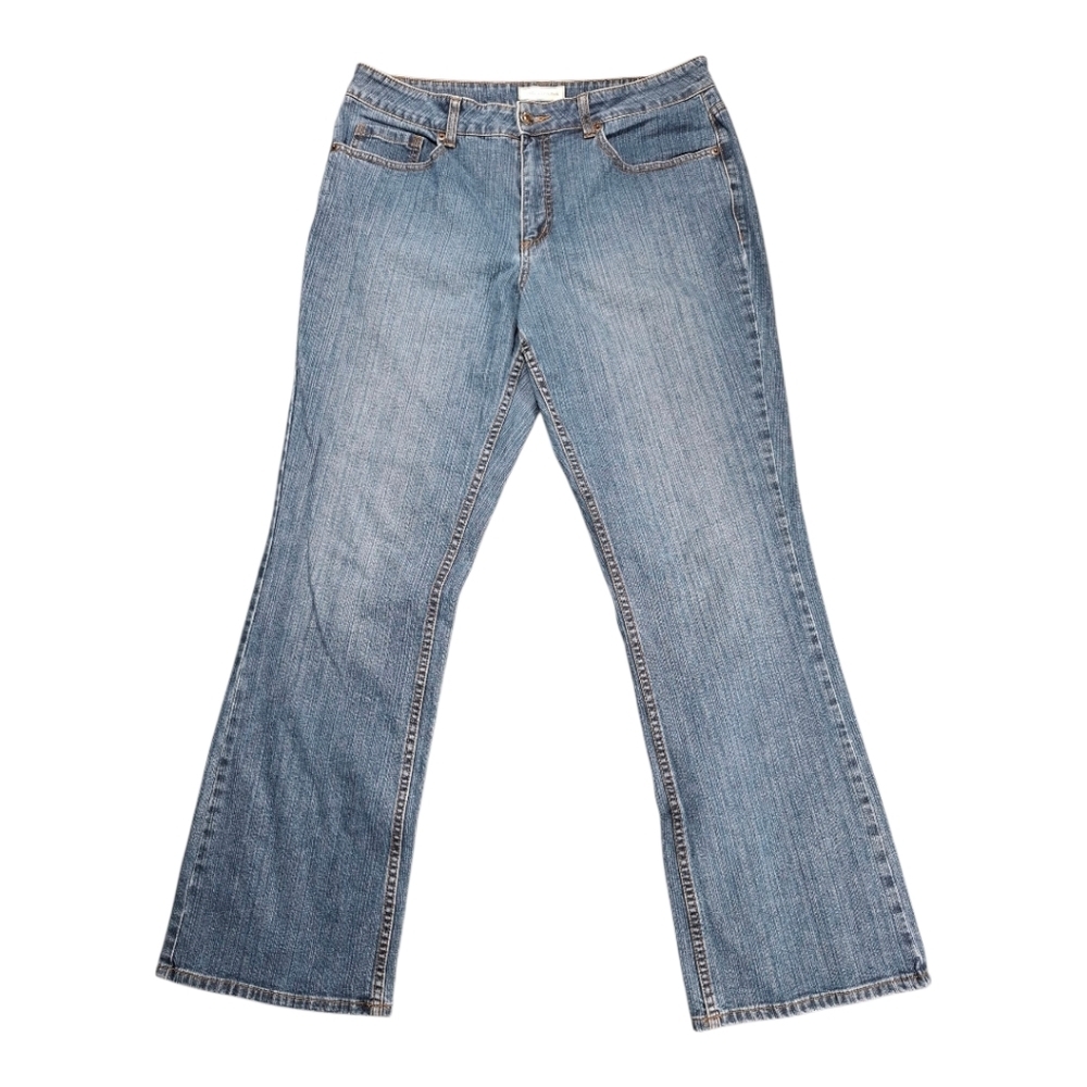 COLDWATER CREEK BOOT CUT WOMENS JEANS Size 14 Blue Medium Wash